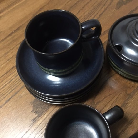 Vintage 14 piece "Kismet Blue" Denby England Set  "RARE FIND" - Picture 4 of 13